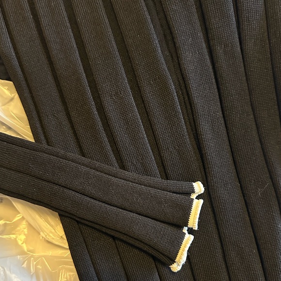 NEW Worth Collective Bentley Ribbed Knit Maxi Dress Black w/ White Trim $108 M/L - Picture 10 of 16